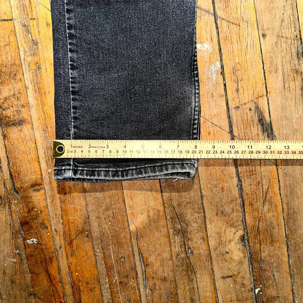 Levi's 505 Jeans Men's 40x30 Black Denim Regular Fit Straight Leg Stretch Preppy